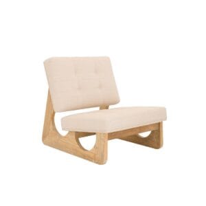 HSM Collectie-Lounge Fauteuil Breeze -78x71x82-Naturel/Wit-Teak - HSM Collectie-Lounge Fauteuil Breeze -78x71x82-Naturel/Wit-Teak -