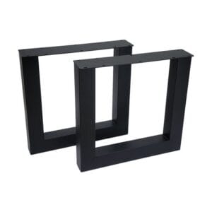 Tafelpoten U-poot S/2 – 75x15x72 – Zwart gepoedercoat – Metaal