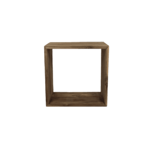 Kubus bijzettafel - teruggewonnen teakhout - Kubus bijzettafel - teruggewonnen teakhout -