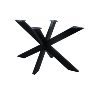 HSM Collectie-Tafelonderstel Spider-125x62x72 (80x40mm)-Zwart-Metaal