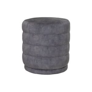Poof Rings - 45x45x40 - Dolfijngrijs - Adore 180 - Fluweel -