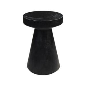 HSM Collectie-Ronde Kruk-30x30x43-Zwart-Munggur