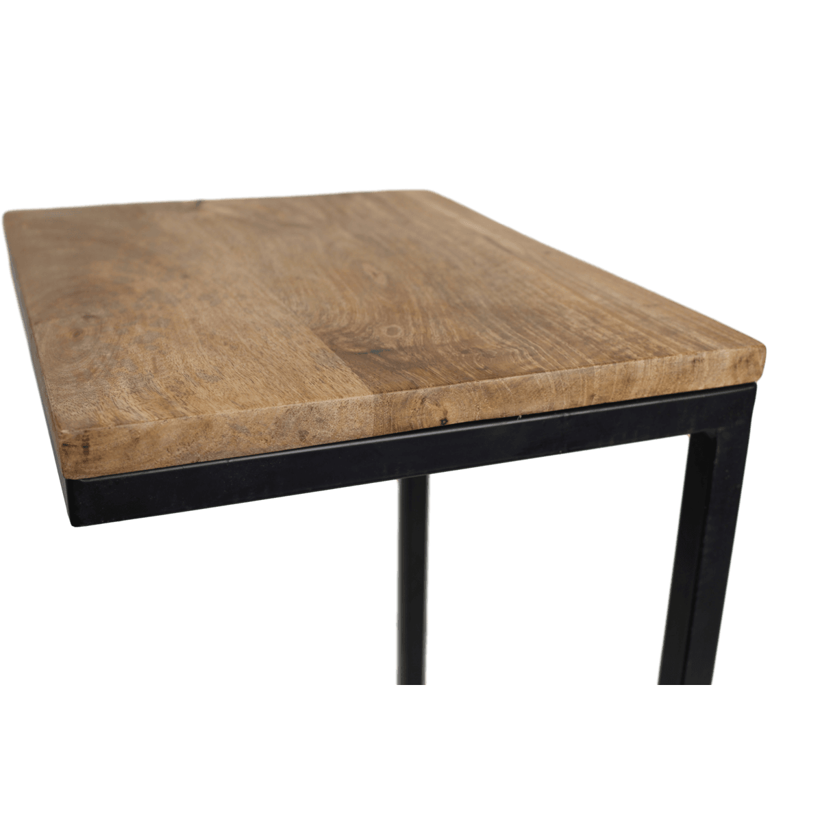 Bijzettafel Read - naturel/zwart - mangohout/ijzer