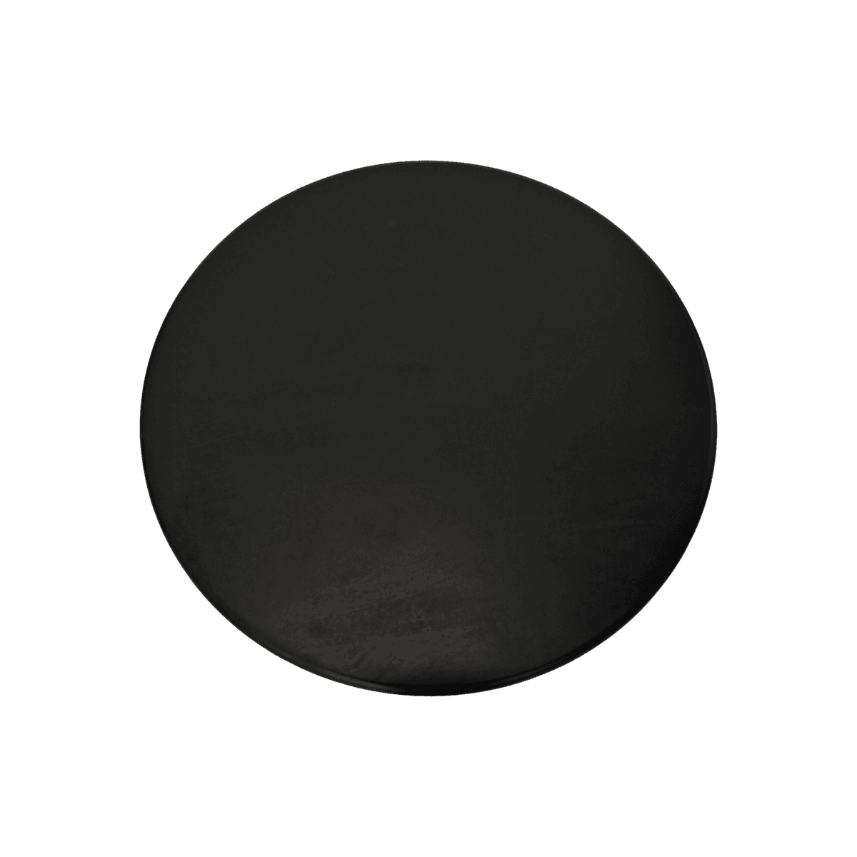 Ronde Salontafel met Kruispoot - 80X80X45 - Zwart - Mangohout