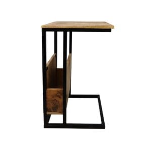 Bijzettafel tijdschriftenrek - mangohout/ijzer - Bijzettafel tijdschriftenrek - mangohout/ijzer -