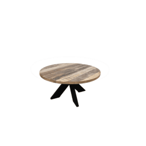 Ronde salontafel - mangohout/ijzer - Ronde salontafel - mangohout/ijzer -