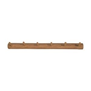 Kleerhanger 6 Haken – 90x7x10 – Natuurlijk – Teak – Set van 6