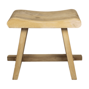 HSM collectie-rechthoekige kruk Rondo-50x30x47-natuur-Munggur - HSM collectie-rechthoekige kruk Rondo-50x30x47-natuur-Munggur -