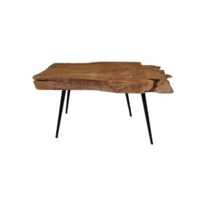 Salontafel - 80x50x43 - Natuurlijk- Teak/metaal - Salontafel - 80x50x43 - Natuurlijk- Teak/metaal -