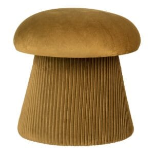 Hampton Poef – Poef in fluweel, oker, ø41×39 cm