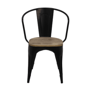 HSM Collectie-Industriële Café Stoel-40x40x82-Natuur/Black-Mango/Metaal - HSM Collectie-Industriële Café Stoel-40x40x82-Natuur/Black-Mango/Metaal -