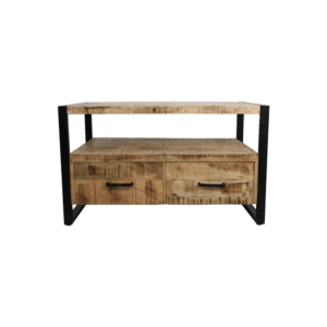 HSM collectie-Tv Meubel Havana 2 La-100x45x60-Natuur/Black-Mango/Metaal
