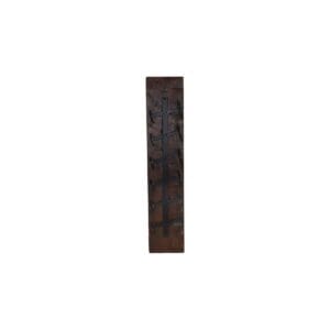 Wijnrek 6 flessen - 20x13x100 - Bruin/zwart - Oud hout/metaal -