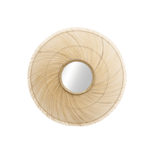 HSM collectie-Ronde spiegel-120x5x120-Natuur-Bamboe -